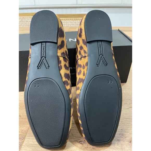 Vionic Orinda Ballet Flats Dark Brown Leopard Print Size 6 Narrow NIB Square Toe - Picture 10 of 13